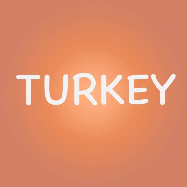Türkiye metin biçimi vektör illüstrasyon sancağı