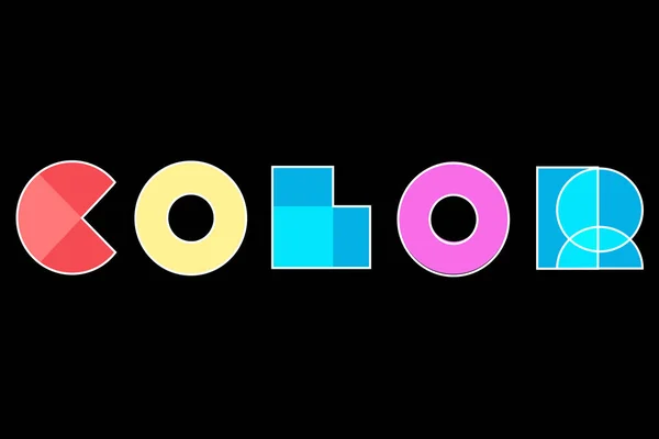 Χρώματα Των Γραμμάτων Του Αλφαβήτου Μοντέρνα Τυπογραφία Λογότυπου Χρώμα Δημιουργικό — Διανυσματικό Αρχείο