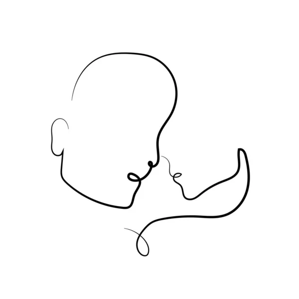 Amour Couple Ligne Art Milieu Siècle Impression Boho Minimaliste Imprimable — Image vectorielle