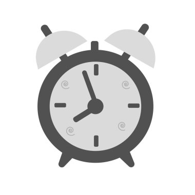 Saatin simgesi, klasik saatin stilize edilmiş modern grafiği. Vektör