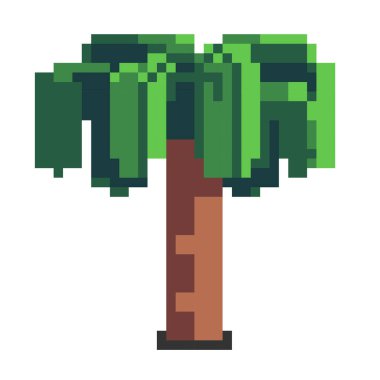 Palma simgesi. Piksel sanatı. Oyun varlıkları. 8-bit tarzı. İzole edilmiş soyut vektör çizimi.