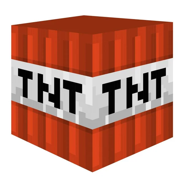 砖块和Tnt Pixel的背景游戏背景的概念 矢量说明 — 图库矢量图片