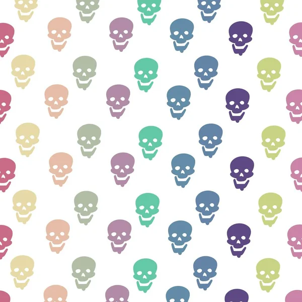 Grappige Skeletten Dansen Dag Van Dood Halloween Concept Vector Illustratie — Stockvector