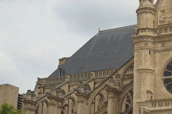 Facciata Della Cattedrale Eustache — Foto Stock