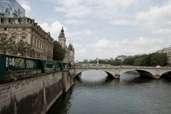 Brücke Über Die Seine Stadt — Stockfoto