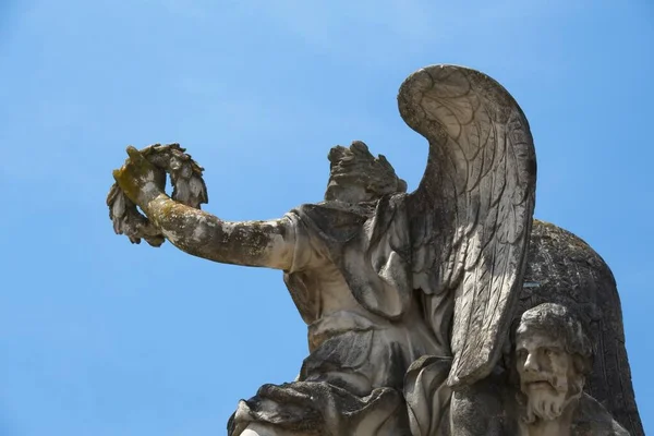 Statue Ange Dans Cimetière — Photo