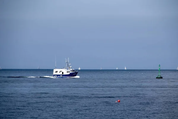 Barca Vela Sul Mare — Foto Stock