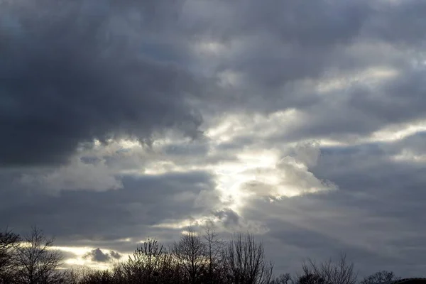 Время Облака Над Небом — стоковое фото