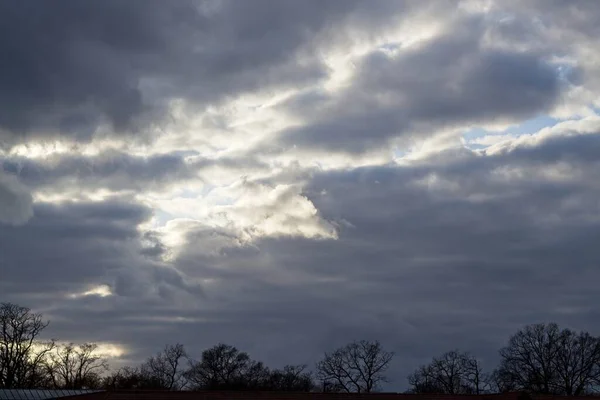 Время Облака Над Небом — стоковое фото