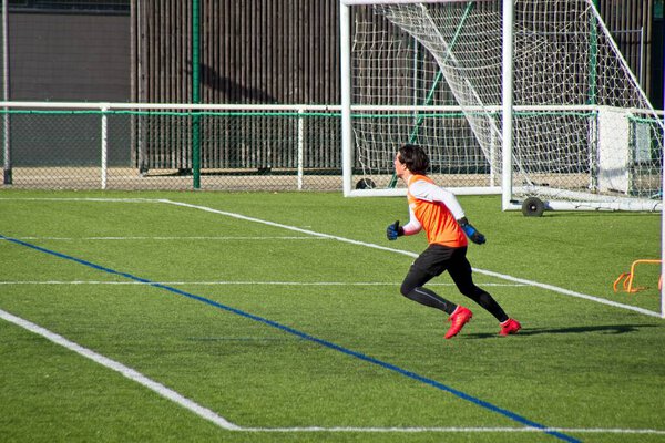 soccer goal in the field