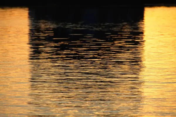 Réflexion Coucher Soleil Dans Eau — Photo