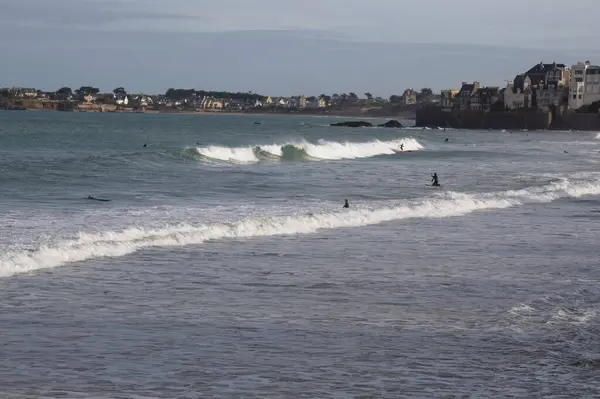 Vagues Écrasant Sur Plage — Photo