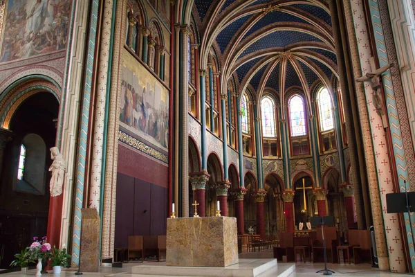 Interior Catedral París — Foto de Stock