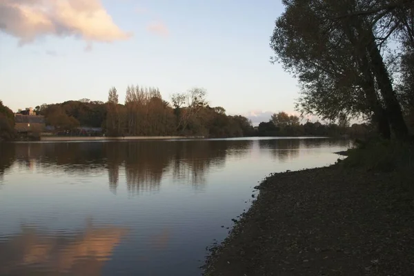 Suya yansıyan sonbahar ağaçları