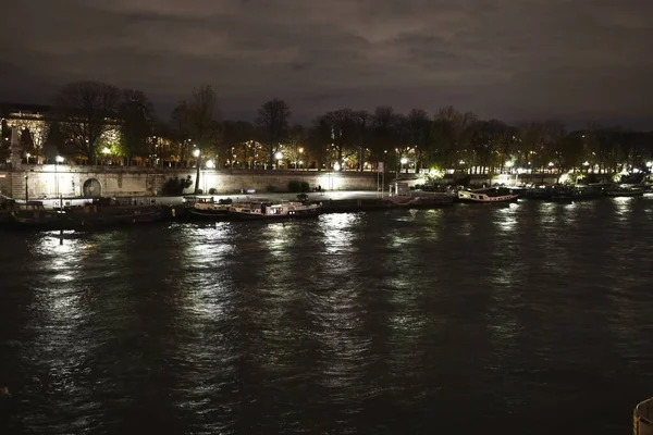 Nattutsikt Över Floden — Stockfoto