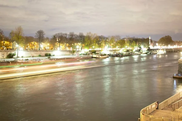 Nachtansicht Des Flusses — Stockfoto