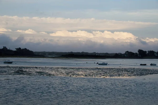 Solnedgång Över Stranden — Stockfoto