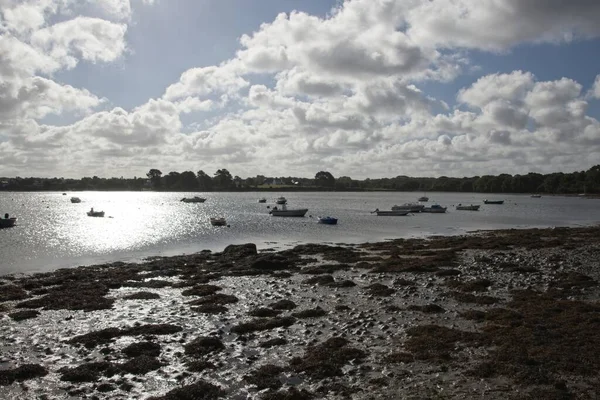 Solnedgång Över Stranden — Stockfoto