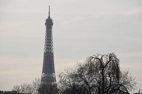 Eiffel Wieża Miasto Rano — Zdjęcie stockowe