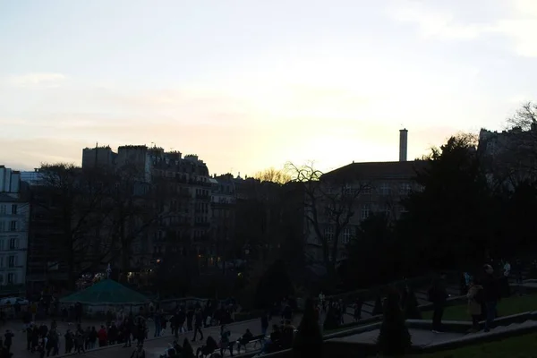 Montmartre District End Day — 스톡 사진
