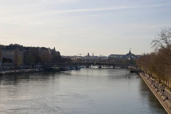 Bridge River Seine City — Foto Stock