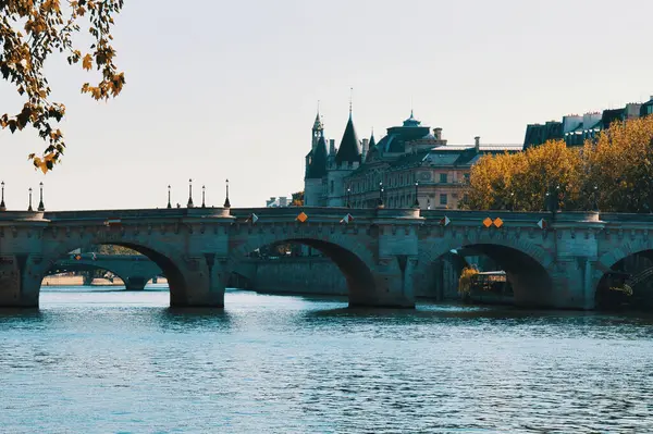 Bridge River Seine City — Stock Photo, Image