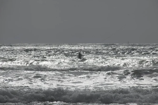 Kitesurfen Auf Dem Atlantik — Stockfoto