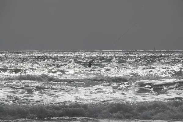 Kitesurfen Auf Dem Atlantik — Stockfoto