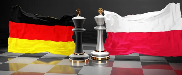 Γερμανία Πολωνία Σύνοδο Κορυφής Αγώνα Μια Στάση Μεταξύ Των Δύο — Φωτογραφία Αρχείου
