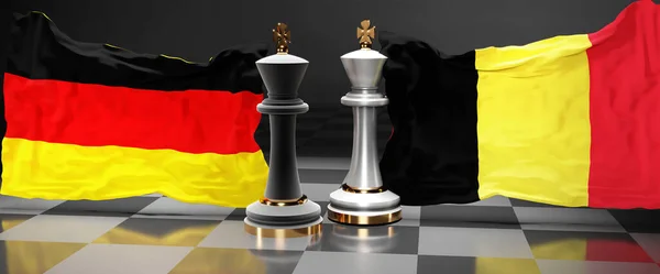 Γερμανία Βέλγιο Σύνοδο Κορυφής Αγώνα Μια Στάση Μεταξύ Των Δύο — Φωτογραφία Αρχείου