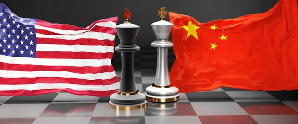 États Unis Chine Sommet Combat Écart Entre Ces Deux Pays — Photo