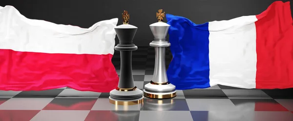 Саммит Польше Франция Борьба Противостояние Между Этими Двумя Странами Направленное — стоковое фото