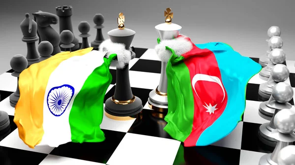 Hindistan Azerbaycan Krizi Çatışma Çatışma Tartışma Iki Ülke Arasında Bir — Stok fotoğraf