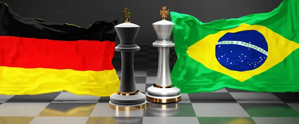 Γερμανία Βραζιλία Σύνοδο Κορυφής Αγώνα Μια Στάση Μεταξύ Των Δύο — Φωτογραφία Αρχείου