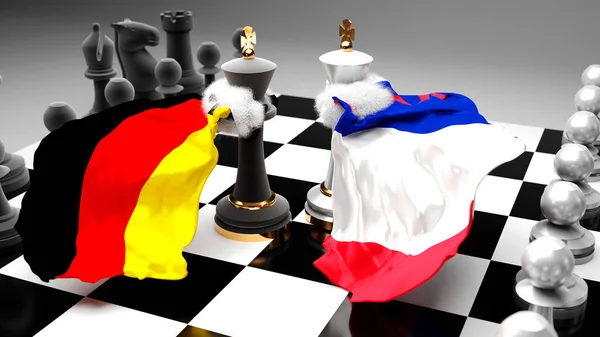 Germany France Crisis Clash Conflict Debate Those Two Countries Aims — Stock Photo, Image