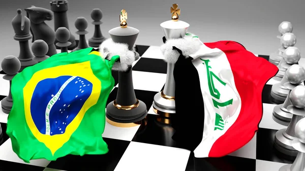 Brasilien Irak Krise Konflikt Konflikt Und Debatte Zwischen Diesen Beiden — Stockfoto