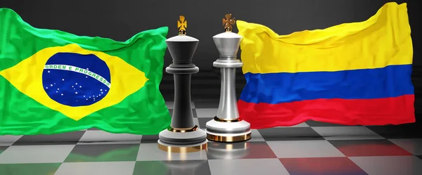Vertice Brasile Colombia Incontro Alienazione Tra Quei Due Paesi Che — Foto Stock