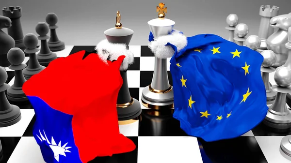 Taiwan Europa Debatte Und Dialog Zwischen Diesen Beiden Ländern Dargestellt — Stockfoto