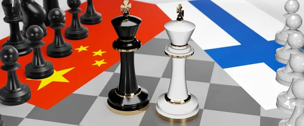 Chine Finlande Pourparlers Débat Dialogue Confrontation Entre Ces Deux Pays — Photo