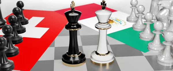 Švýcarsko Mexiko Rozhovory Diskuse Dialog Nebo Konfrontace Mezi Těmito Dvěma — Stock fotografie