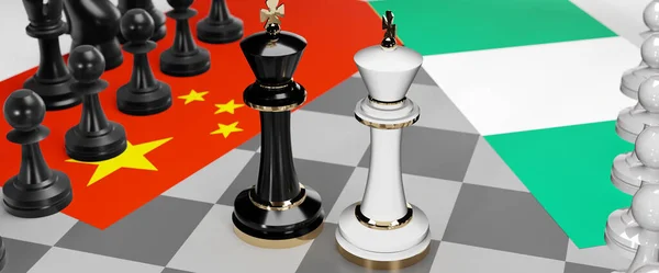 Chine Nigeria Pourparlers Débat Dialogue Confrontation Entre Ces Deux Pays — Photo