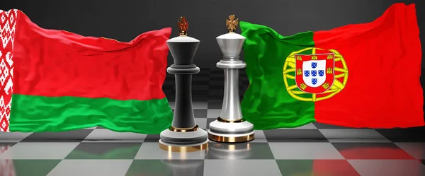Vitryssland Portugal Toppmöte Möte Eller Aliance Mellan Två Länder Som — Stockfoto
