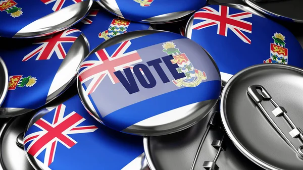 Vote Aux Îles Caïmans Drapeau National Des Îles Caïmans Sur — Photo
