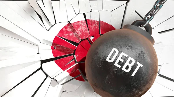 Debt in Japan - big impact of Debt that destroys the country and causes economic decline