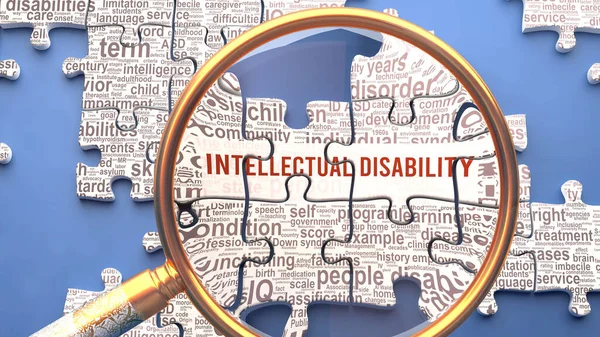 Discapacidad Intelectual Como Tema Complejo Bajo Estrecha Inspección Complejidad Mostrada — Foto de Stock