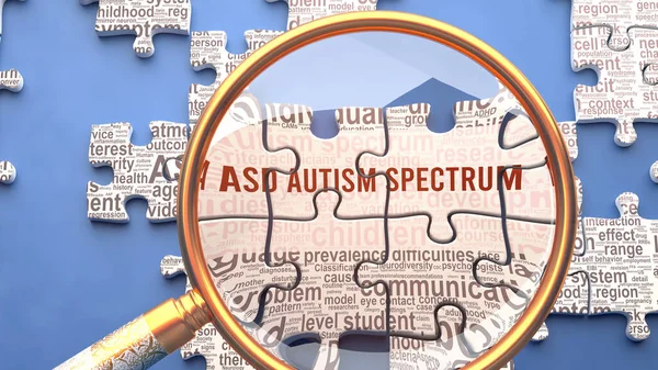 Asd Espectro Autismo Como Tema Complejo Bajo Estrecha Inspección Complejidad — Foto de Stock