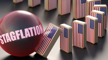 ABD Amerika ve enflasyon, ulusal bir soruna ve düşen bir ekonomiye neden oluyor. Stagflasyon, Amerika Birleşik Devletleri 'nin düşüşünün itici gücü.