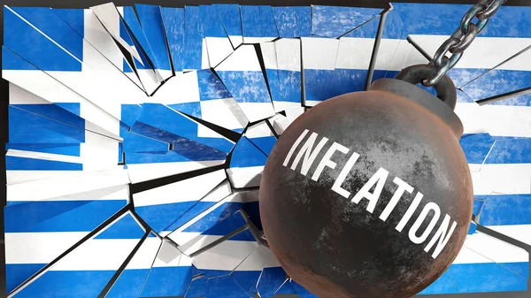 Inflation in Greece - big impact of Inflation that destroys the country and causes economic decline