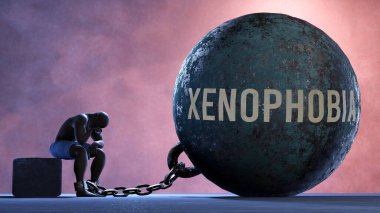 Xenophobia that limits life and make suffer, imprisoning in painful condition. It is a burden that keeps a person enslaved in misery.