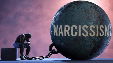 Narcissism that limits life and make suffer, imprisoning in painful condition. It is a burden that keeps a person enslaved in misery.